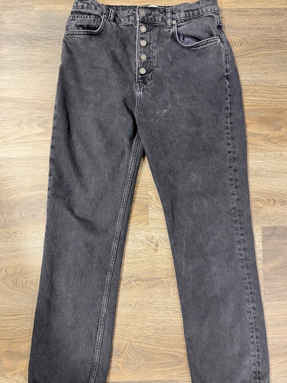 Reformation Cynthia Button Fly High Rise Straight Jeans High Rise Straight Jeans